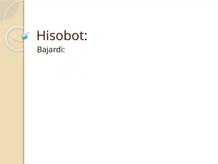 Hisobot Xotin qizlar jamiyati