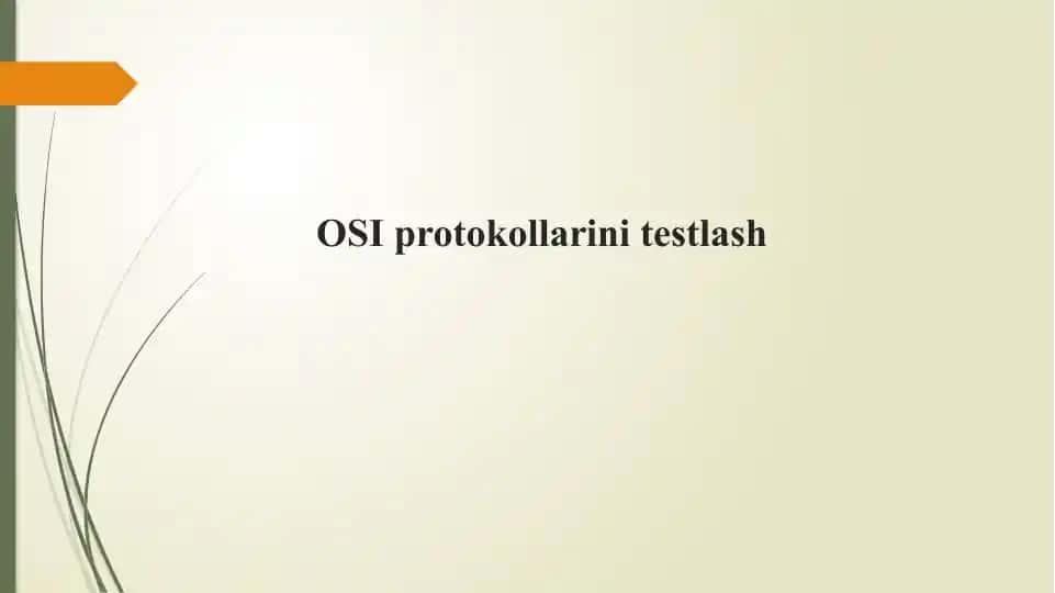 OSI protokollarini testlash