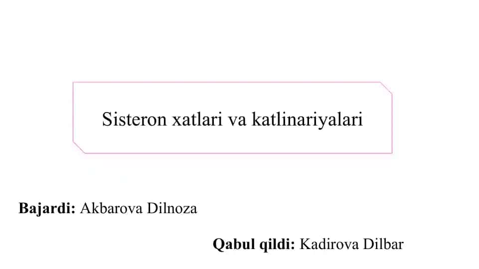 Sisteron xatlari va katlinariyalari slayd