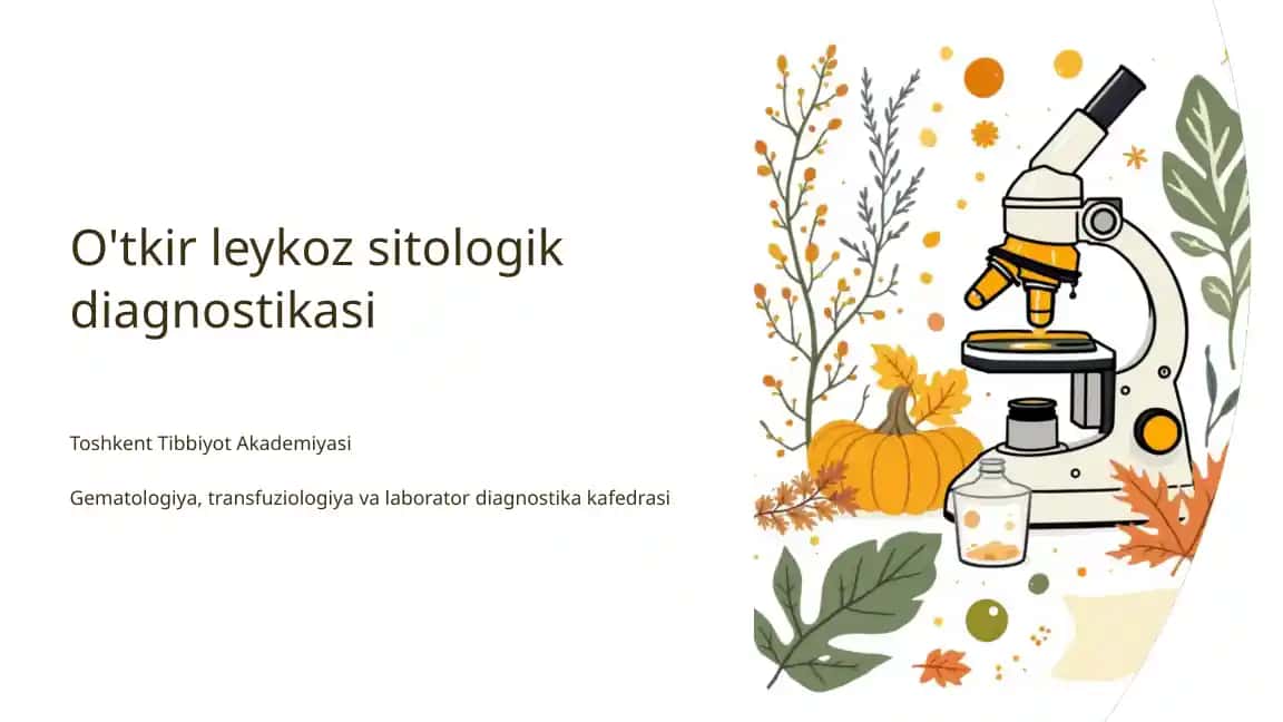 O'tkir leykoz sitologik diagnostikasi