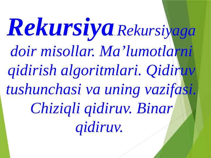 Rekursiya pptx