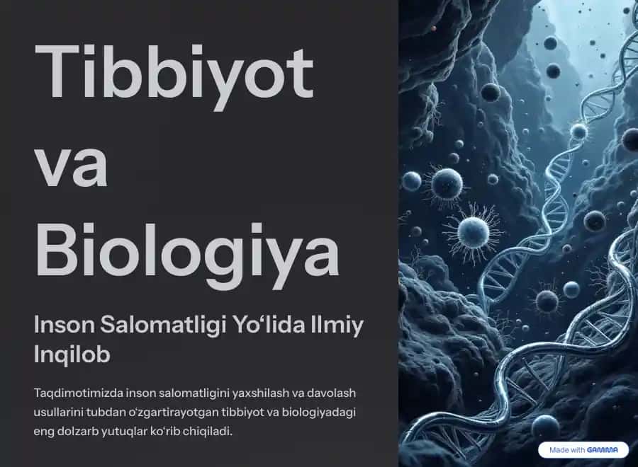 Inson Salomatligi Yo'lida Ilmiy Inqilob