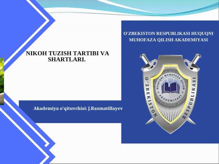 Nikoh tuzish tartibi va shartlari