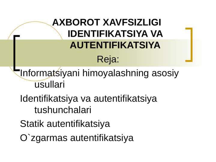 AXBOROT XAVFSIZLIGI