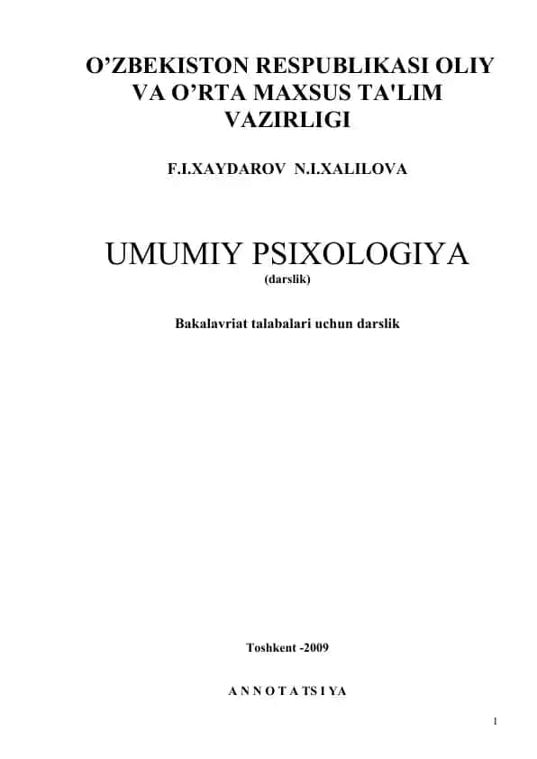Umumiy psixologiya