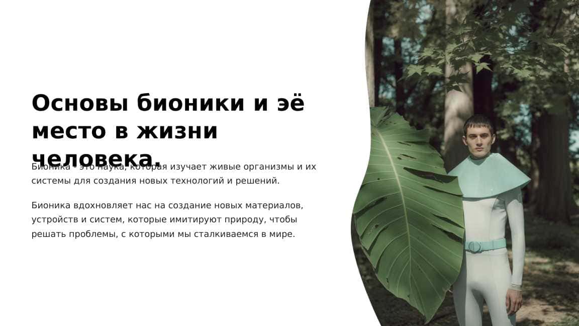 Основы бионики и эё место в жизни человека.