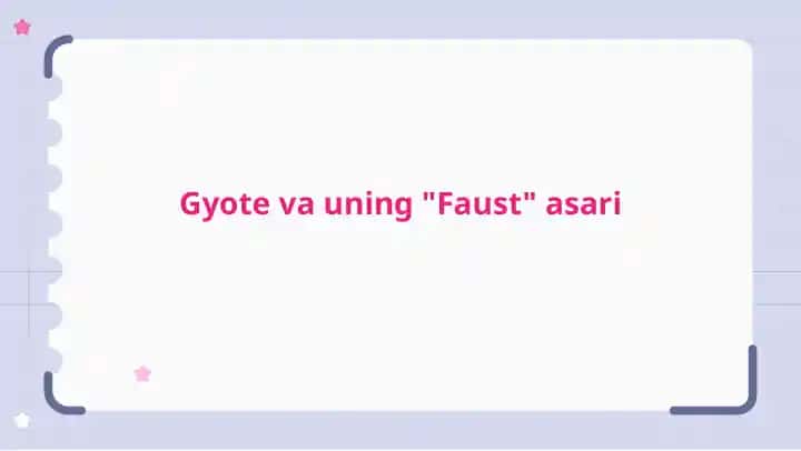 "Faust" asari
