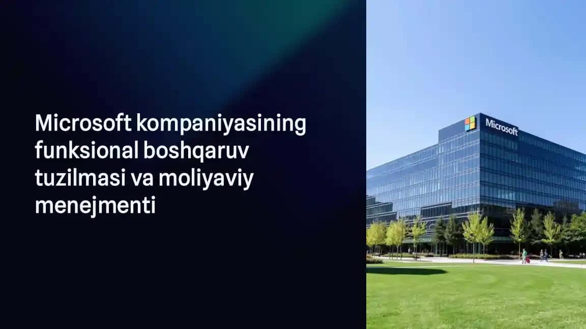 microsoft kompaniyasi haqida