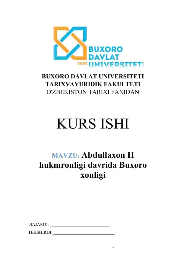 Abdullaxon II hukmronligi davrida Buxoro xonligi