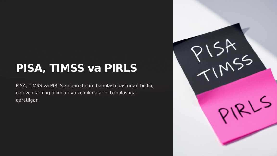 PISA TIMSS va PIRLS