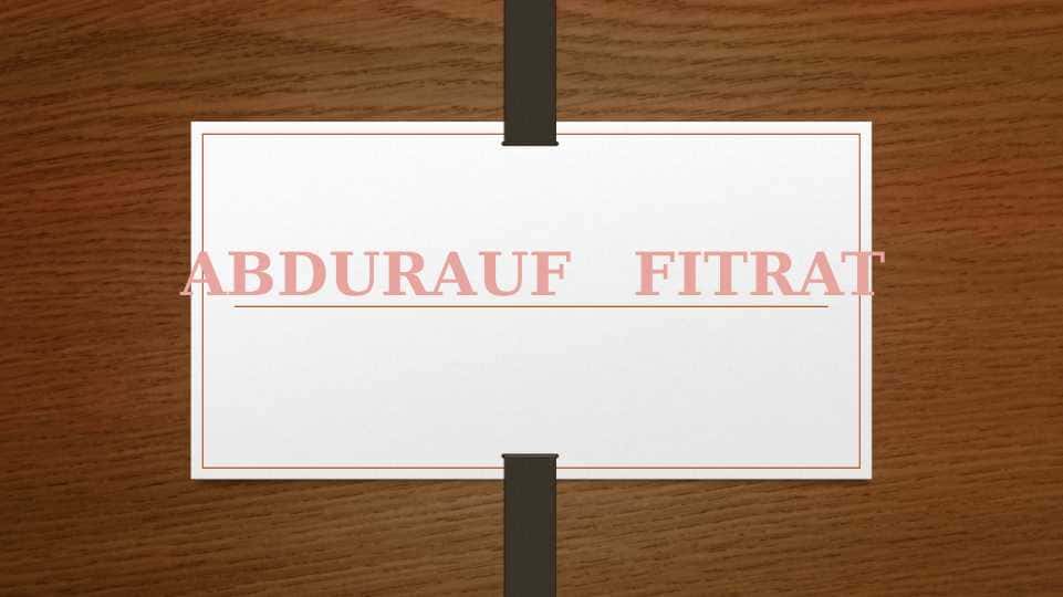 ABDURAUF FITRAT