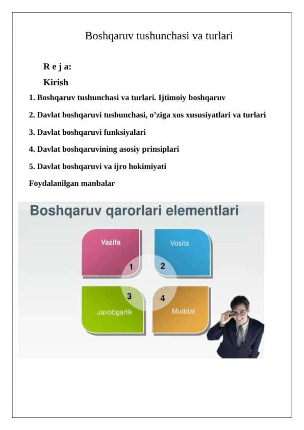 Boshqaruv tushunchasi va turlari 24