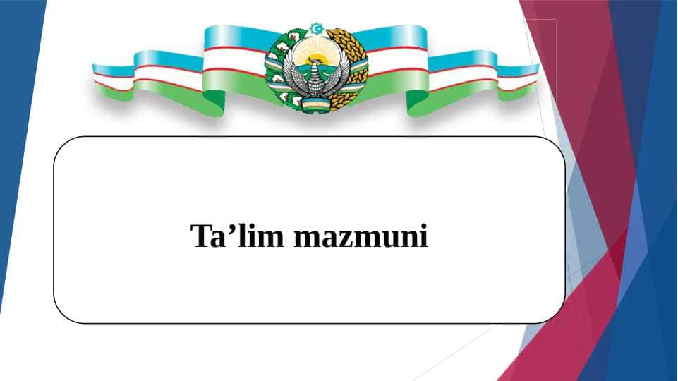 Ta’lim mazmuni