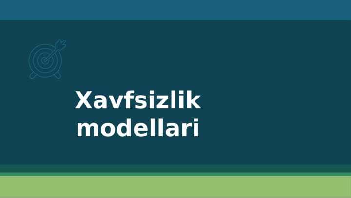 Xavfsizlik modellari