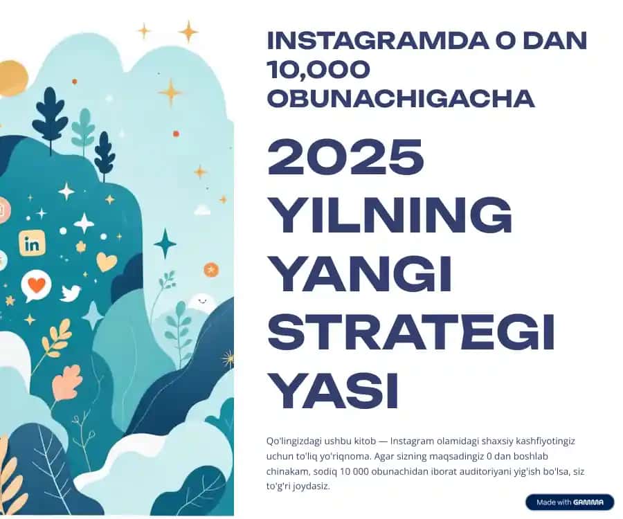 Instagramda 0 dan 10,000 obunachigacha 2025 yilning yangi strategiyasi