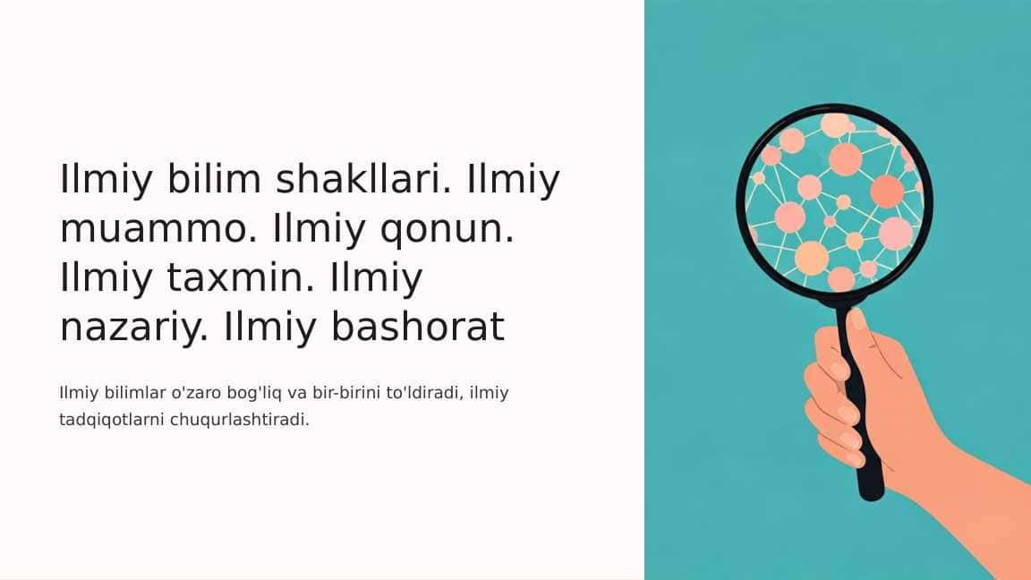 Ilmiy bilim shakllari. Ilmiy muammo. Ilmiy qonun. Ilmiy taxmin. Ilmiy nazariy. Ilmiy bashorat_3