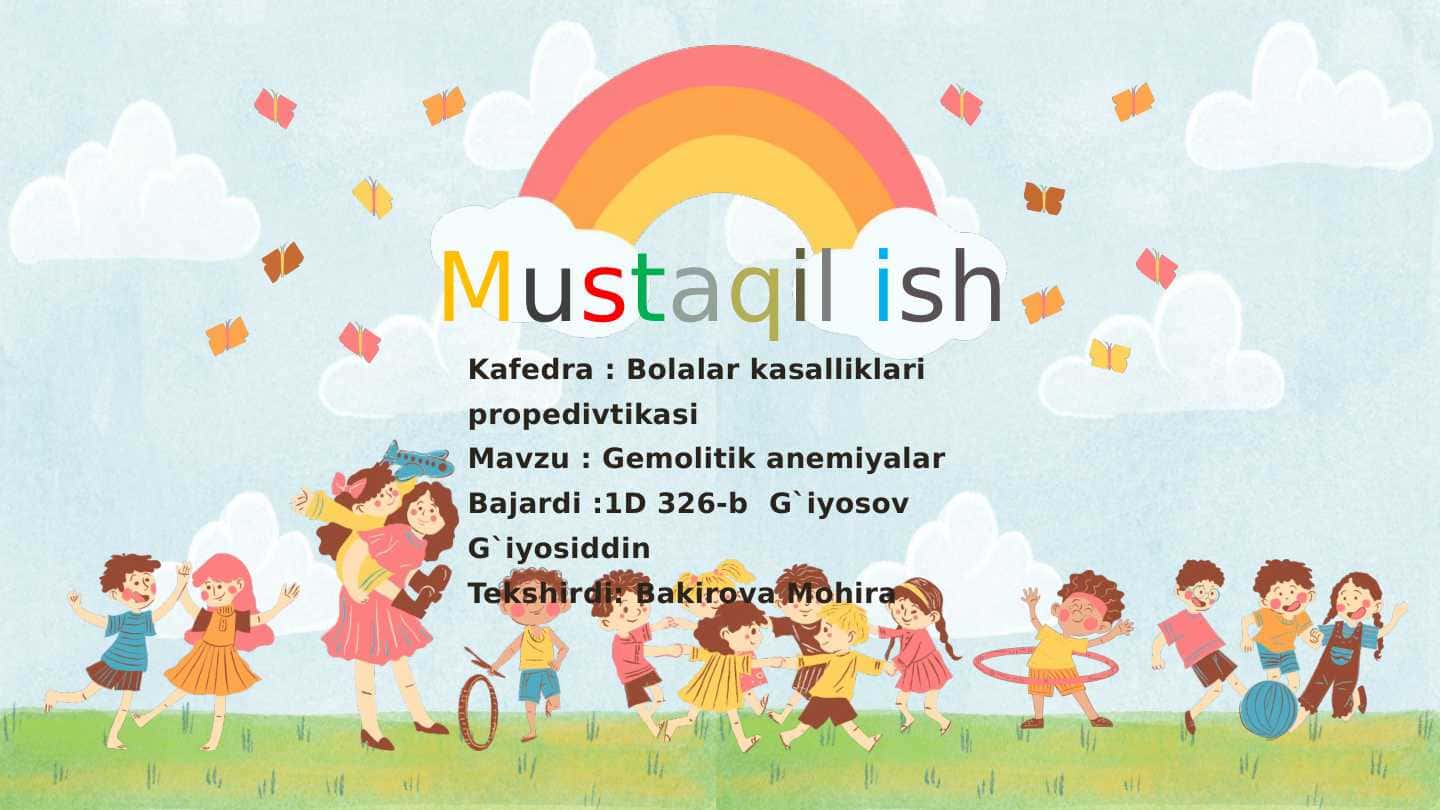 Gemolitik anemiyalar