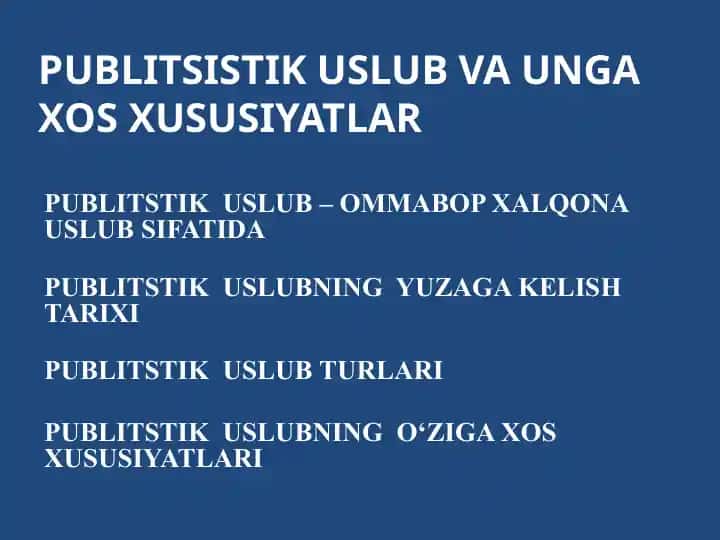 publisistik uslub