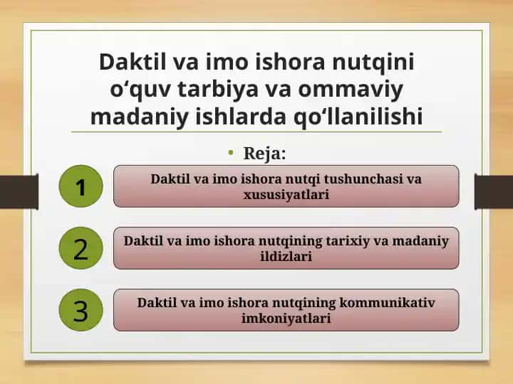 Daktil va imo ishora nutqini o‘quv tarbiya va ommaviy madaniy ishlarda qo‘llanilishi