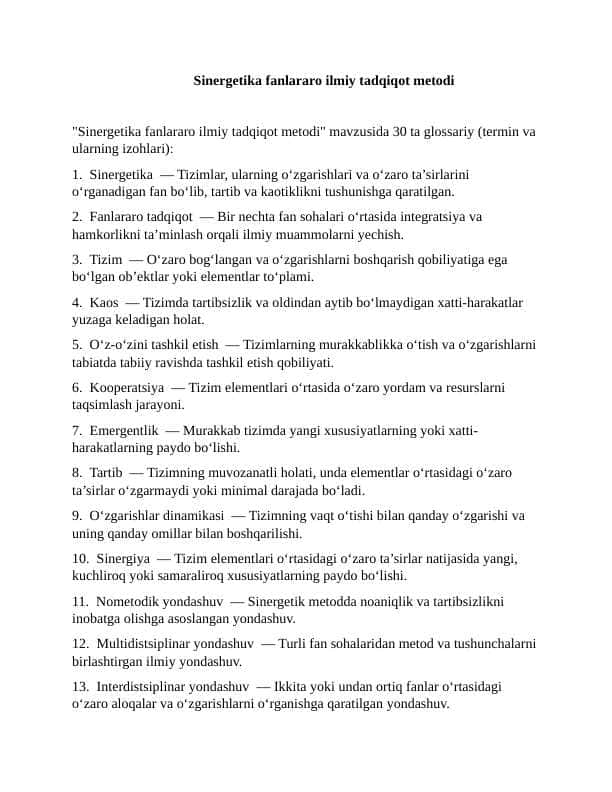 Sinergetika fanlararo ilmiy tadqiqot metodi_4