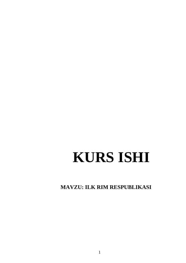 ILK RIM RESPUBLIKASI.