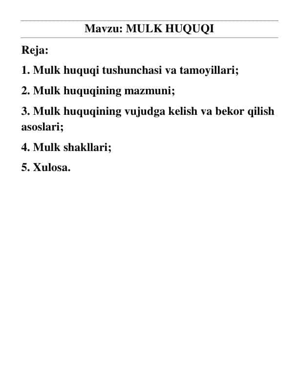 Mulk huquqi