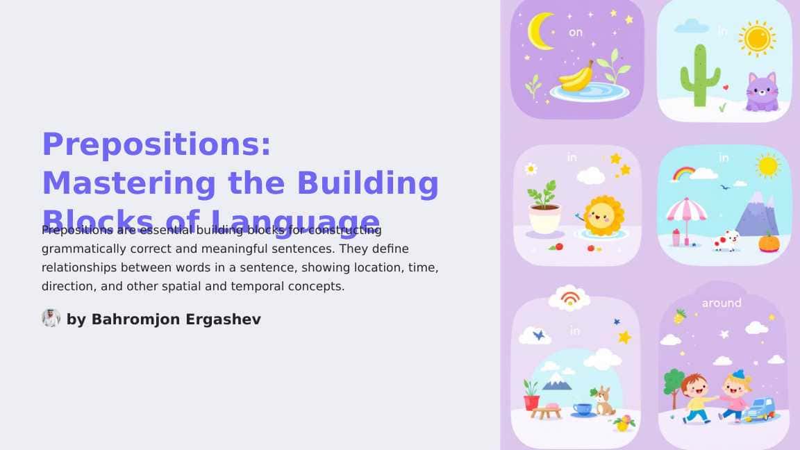 Prepositions: Mastering the Building Blocks of Language