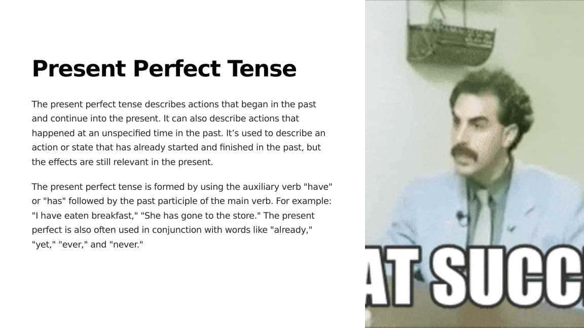 Present Perfect Tense