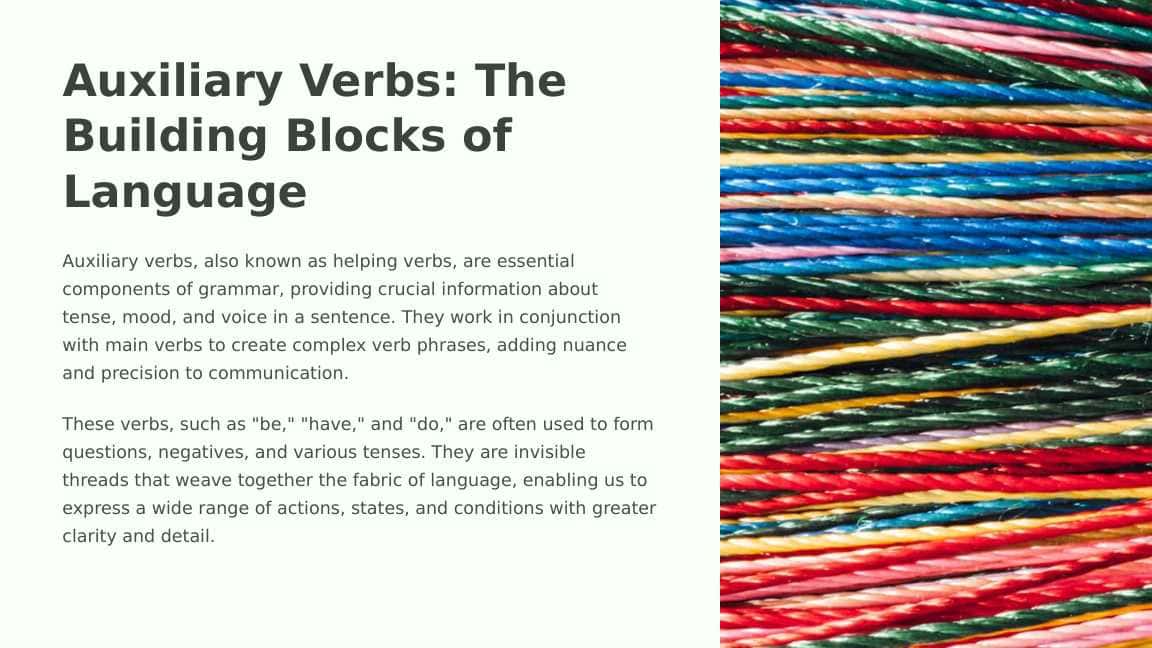 Auxiliary verbs