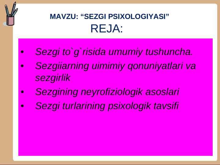 SEZGI PSIXOLOGIYASI
