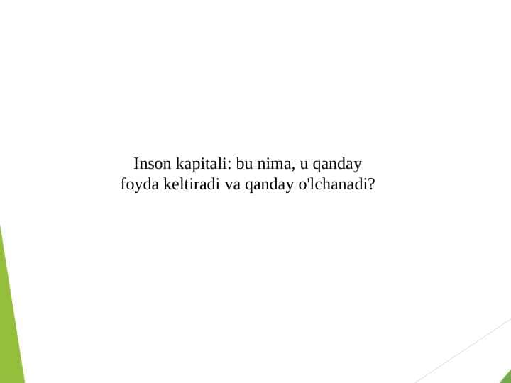 Inson kapitali: bu nima, u qanday foyda keltiradi va qanday o'lchanadi?