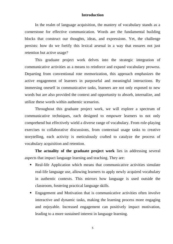 Sample of the course work