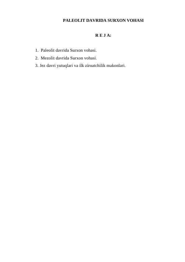 PALEOLIT DAVRIDA SURXON VOHASI