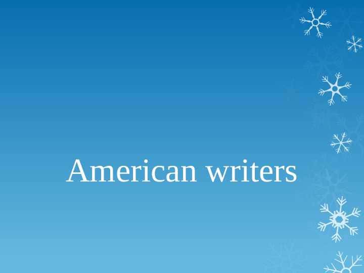 American writers