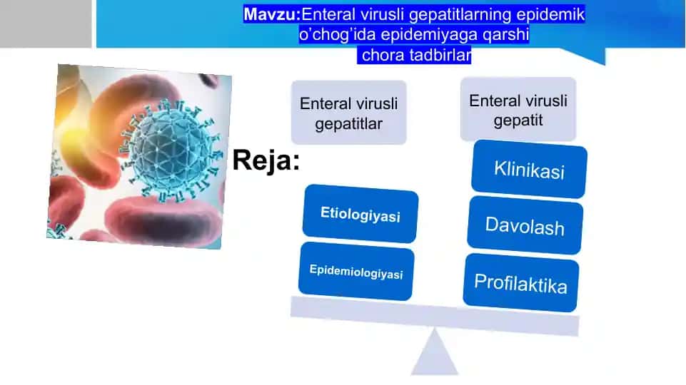 Enteral virusli gepatitlarning epidemik o’chog’ida epidemiyaga qarshi chora tadbirlar