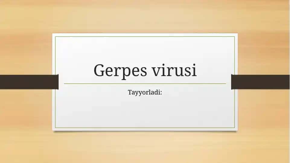 Gerpes virusi