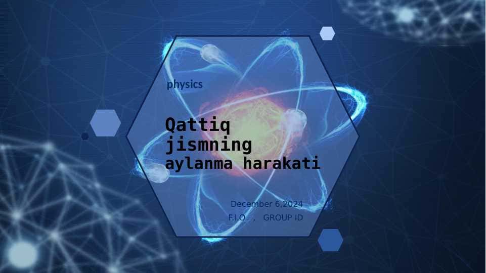 Qattiq jismning aylanma harakati