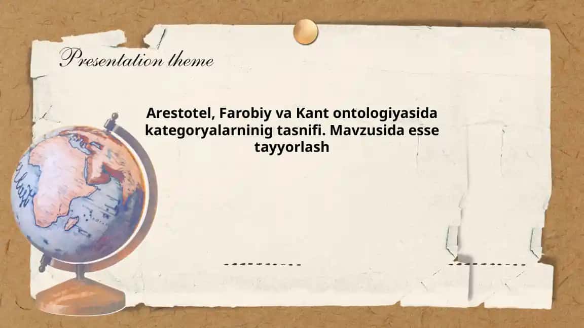 Arestotel, Farobiy va Kant ontologiyasida kategoryalarninig tasnifi