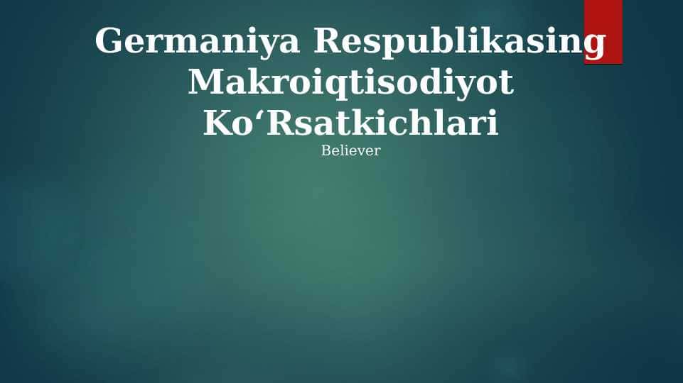 Germaniya Makroiqtisodiyoti