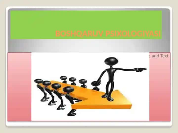 BOSHQARUV PSIXOLOGIYASI