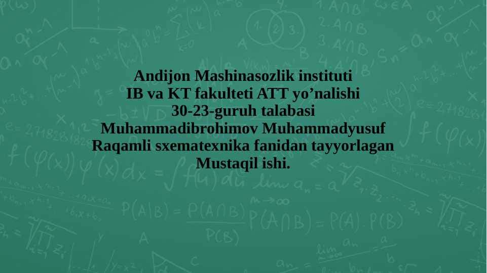 Mavzu:Analog kalitlar,komytatorlar va cheklagichlar.Analog kalitlar va komytatorlar.