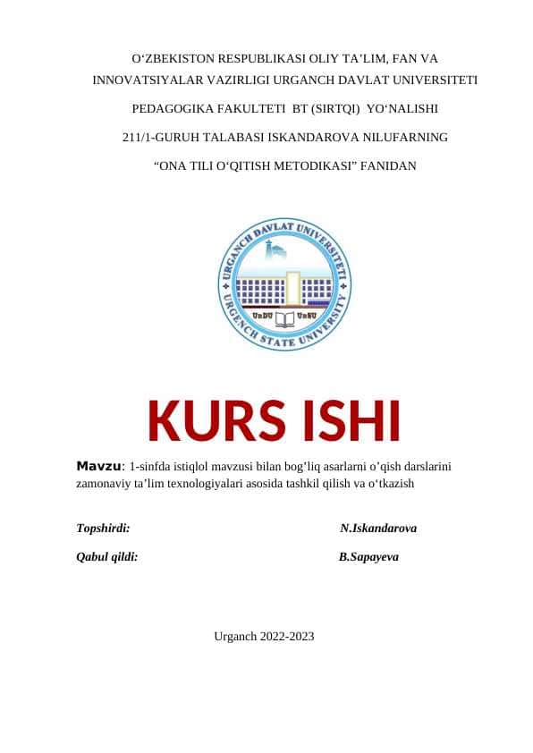 kurs ishi