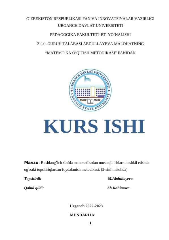 kurs ishi