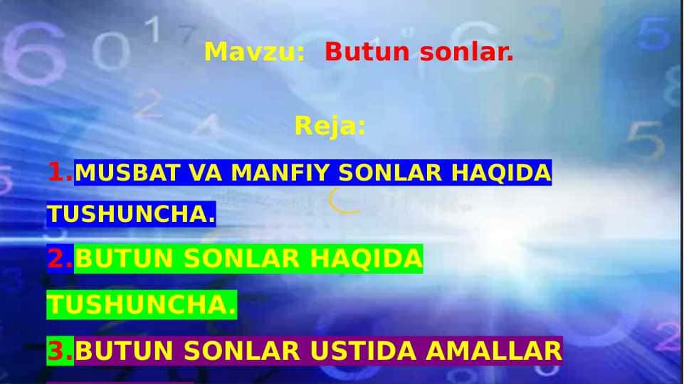 Butun sonlar