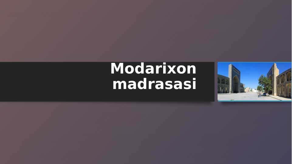 Modarixon madrasasi