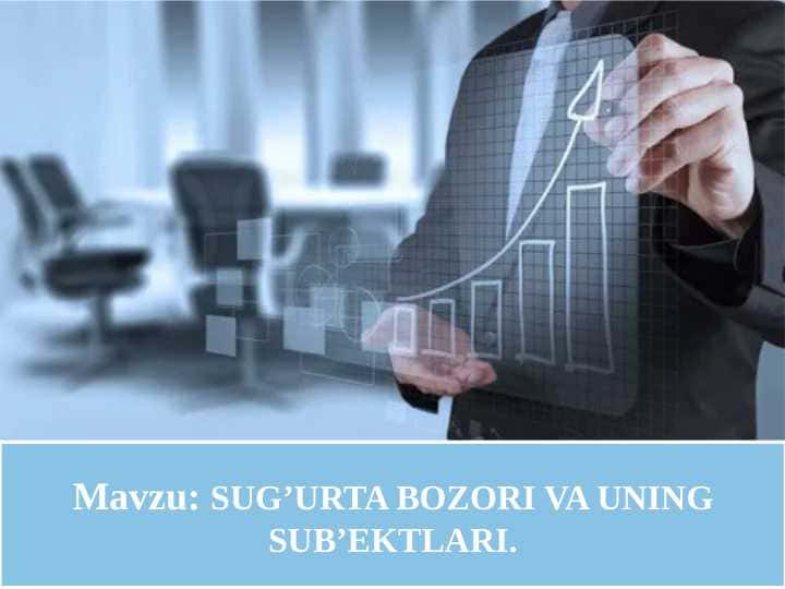 SUG’URTA BOZORI VA UNING SUB’EKTLARI.