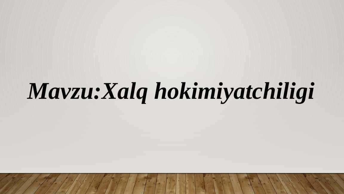 Xalq hokimyati