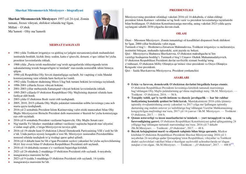 Shavkat Mirziyoyev