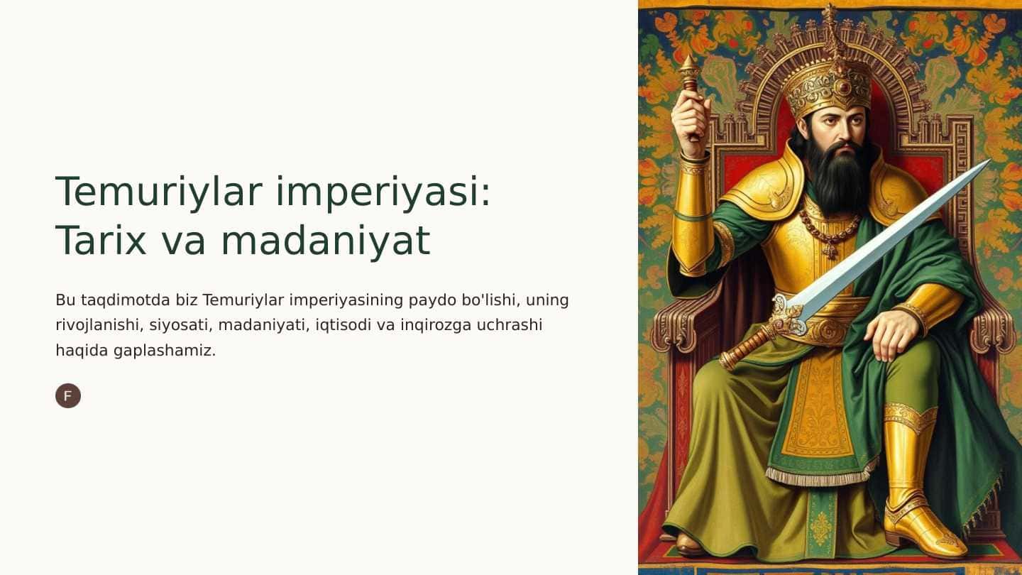 Temuriylar imperiyasi tarixi va madaniyati