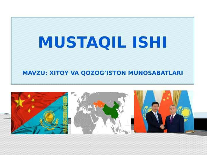 Xitoy-Qozog'iston munosabatlari